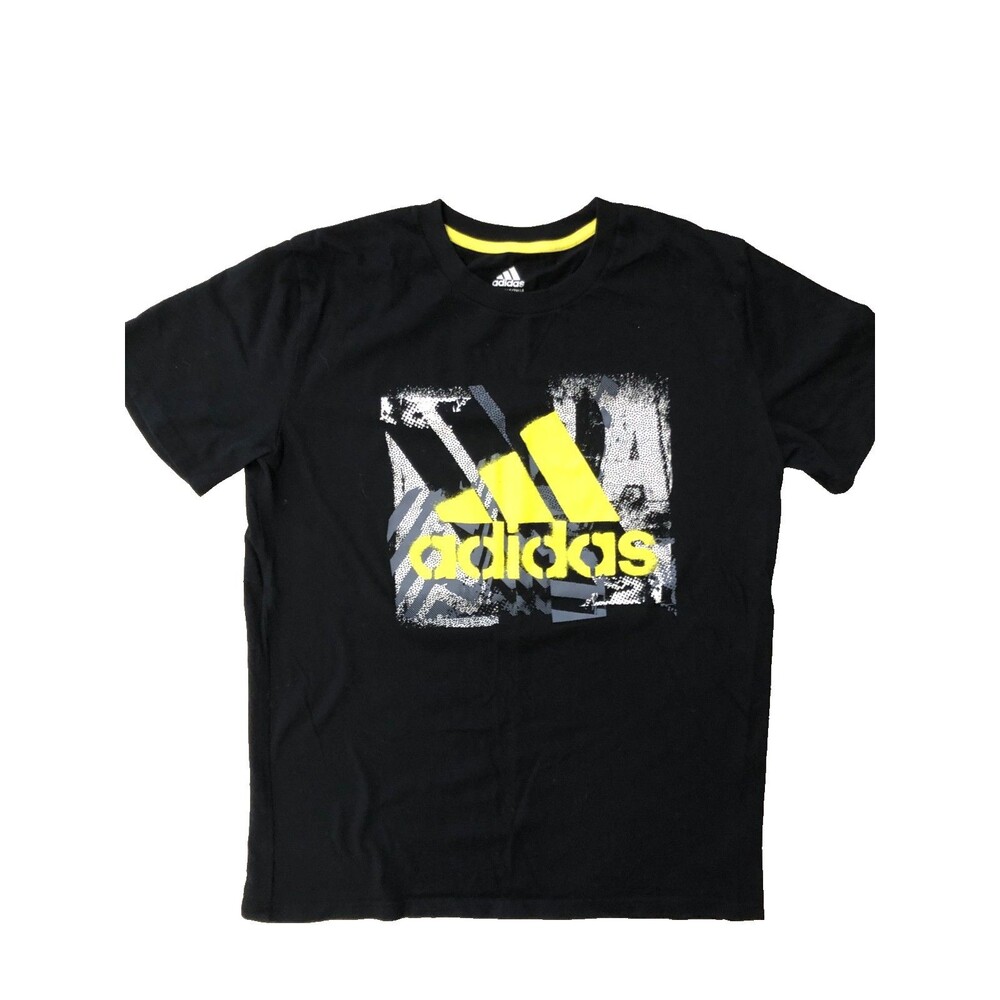 Adidas Boys Size Large 14-16 LOGO T-shirts & Shorts Black Teal White 3 pieces
